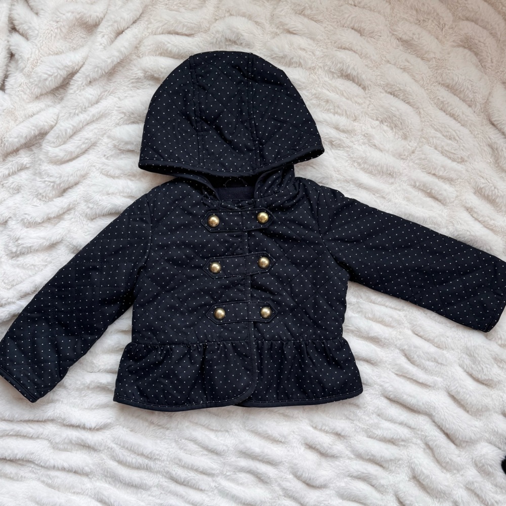 GAP Black and Gold Pea Coat with High Collar